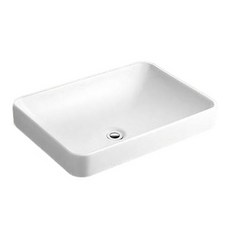 KOHLER 白色 Forefront 頂碗洗臉盆不帶水龍頭 12.29kg, 1個