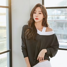 펀한커플 여성용 루즈핏 가오리 래쉬가드 B203