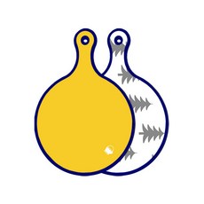 Roem Design藍色版雙面圓形上菜盤 萊姆, 森林模式 3, 1個