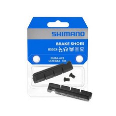 SHIMANO 阿魯勇自行車剎車蹄R55C4+固定銷, 1套