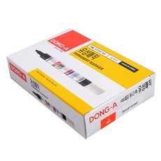 동아 둥근촉 유성매직 12p, 적색, 1개