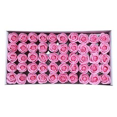 모리앤 프리미엄 DIY 장미 비누꽃머리 50p + 꽃대 50p, 연핑크