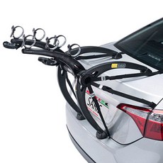 사리스 자전거 캐리어 차량용 거치대 BONES 3-Bike 블랙 + 스트랩 방식 보조번호판, 1세트