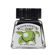 WINSOR&NEWTON 溫莎牛頓 繪畫墨水, 011 Apple Green, 14ml