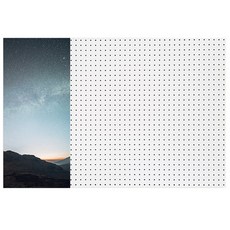 앤비커머스 인테리어 타공판 별들과산 좌WHITE, 1개