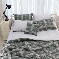 CHOUETTROOM 雙線格紋超細纖維棉被寢具組