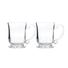 마카 글라스 5702-3 굽허리 머그 410ml, 2개 2개입