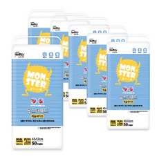 몬스터패드 제올라이트 애견 배변패드 50매, 6팩