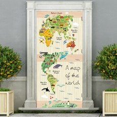 세계지도접착시트