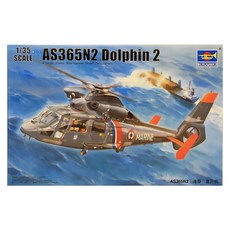 TRUMPETER 1:35 直升機 AS365N2 海豚 2 塑料模型噴氣機, 1個