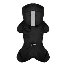 퍼피엔젤 애견 MAGAGIOTM 스노우 후드 패딩 오버롤 남여공용 올인원 PA-OW452, 999 Black, 1개