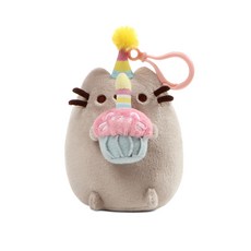 매직캐슬 푸쉰고양이 생일 축하 인형 가방고리, 13cm, 혼합 색상