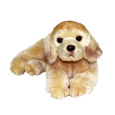위더펫 골든리트리버 라잉 강아지 인형, 18cm, 혼합 색상