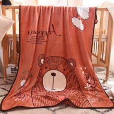 DM 알럽홈 플란넬 캐릭터 무릎담요, 곰
