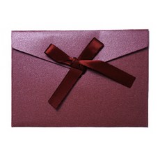 도나앤데코 제인 리본장식 컬러 기본 편지봉투 + 리본, 봉투(딥핑크), 리본(딥핑크), 10세트