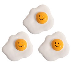 셀럽펫 라텍스 계란후라이 삑삑이 장난감 가로 7cm x 세로 5cm x 두께 1.5cm, 혼합 색상, 3개입