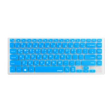 파인피아 삼성 노트북용 문자인쇄 칼라 키스킨 SS27-B번 삼성 NT950SBE 시리즈 / NT950SBE-X58 / NT950SBE-K38, 블루, 1개
