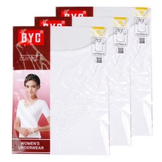 BYC 여성 레이스 반팔런닝 3p