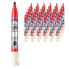 문화연필 유성매직, 빨강, 60개입