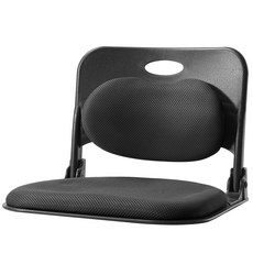 좌식 의자-추천-청심의자 폴더백 하트요추 좌식의자 블랙바디 메쉬원단, 블랙