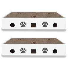딩동펫 고양이 스크래쳐 평판형 D타입, 화이트, 2개