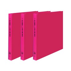 알파 에코프랜드리 미니O링바인더 A4 3공 2cm, 분홍, 3개입