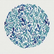 아트조이 DIY 보석십자수 캔버스형 25 x 25 cm, 서클 플라워, 1세트