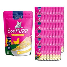 비타크래프트 수프 고양이 파우치 간식 닭 50g, 치킨 + 치즈 혼합맛, 48개입