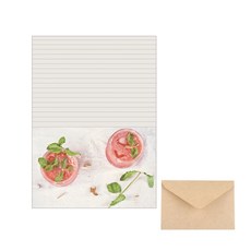 삼육오데이 디자인 편지세트 편지지 20p + 봉투 10p, 석류에이드, 1세트