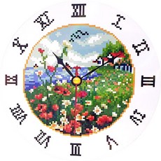 보석비즈십자수시계