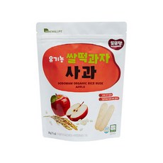 또또맘 유기농 쌀떡과자 20g, 사과, 1개