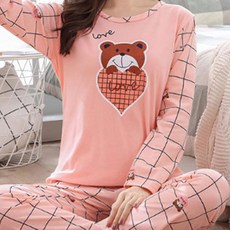 긴팔체크파자마