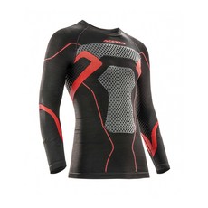 아첼비스 XBODY 겨울용 테크니컬 기능성 언더웨어 오토바이티셔츠, 레드 + 블랙