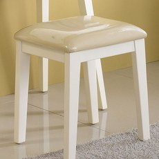 파로마 루나 원목도장 화장대 의자, 크림화이트, 1개