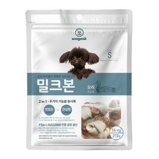 와그작 밀크본 덴탈껌 S 14p, 오리, 273g, 1개 - 강아지간식