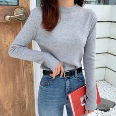 엔비룩 여성용 올데이부드러운기본니트 라운드