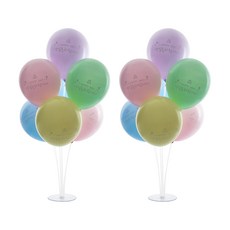 풍선꽂이 장식 세트 70cm, 매트파스텔생일축하합니다, 2세트