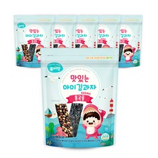 퓨어잇 맛있는 아이김과자, 통곡물, 20g, 6개