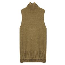 럽스 하이넥P vest 터틀넥 니트 롱조끼