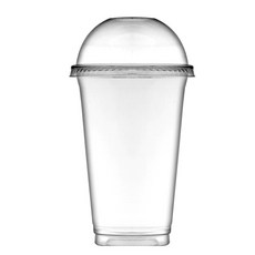 PET 아이스컵 92mm + 돔뚜껑 세트, 100개, 1세트, 600ml