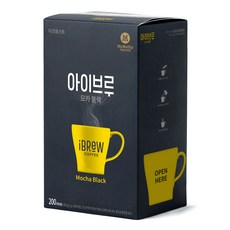 맥널티 아이브루 모카 블랙 원두커피믹스, 200개입, 1개, 1g