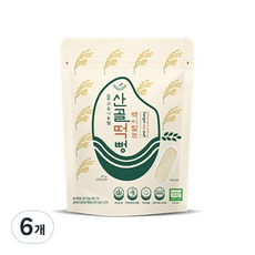 에코맘의산골이유식 산골떡뻥, 백미맛, 20g, 6개