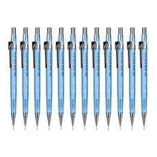 자바펜 투명 칼라제도샤프 블루, 0.5mm, 12개