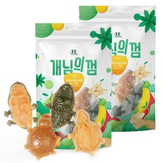 개님의상점 터틀 앤 크러커다일 반려 동물 덴탈 껌 90g, 치킨 + 고구마 혼합맛, 84g, 2개 - 개님의상점