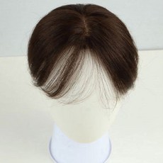 리얼스킨 여성용 레미 인모정수리가발 10 x 10 cm A W2002, 진한갈색, 1개
