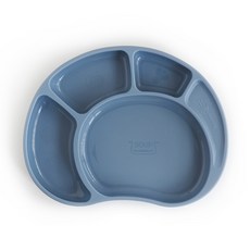 파스텔 실리콘 어린이 자동 흡착 식판 접시, 블루, 단품