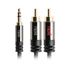 넥시 3.5mm 스테레오 AUX 1ST 2RCA 케이블 3m NX946, NX-1S2R-030, 혼합색상