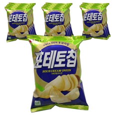 농심 포테토칩 스낵 사워크림 어니언, 125g, 12개
