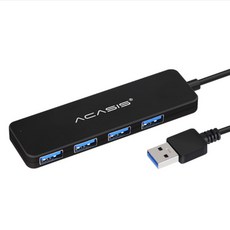 아카시스 USB 3.0 고속 충전 허브 60cm, 블랙