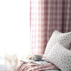 핑크체크커튼